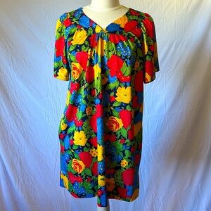 Floral Midi Vintage House Party Dress Anthony Richards women's size M